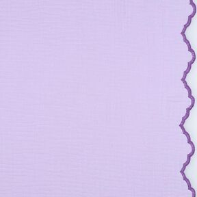 Mousseline/dubbel gehaakte stoffen dubbelzijdige gebogen rand  | Poppy Fabrics – lila/roodlila, 