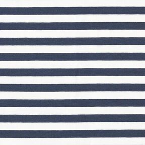 French Terry sommersweat Garengeverfde strepen – ecru/marineblauw, 