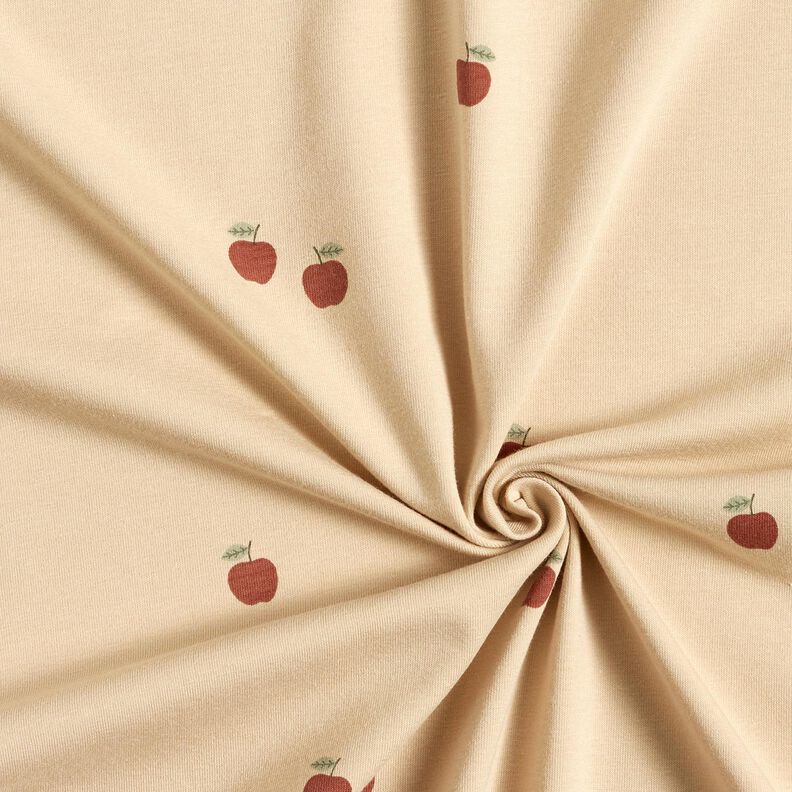 Katoenjersey Kleine appels &ndash; zand,  image number 3