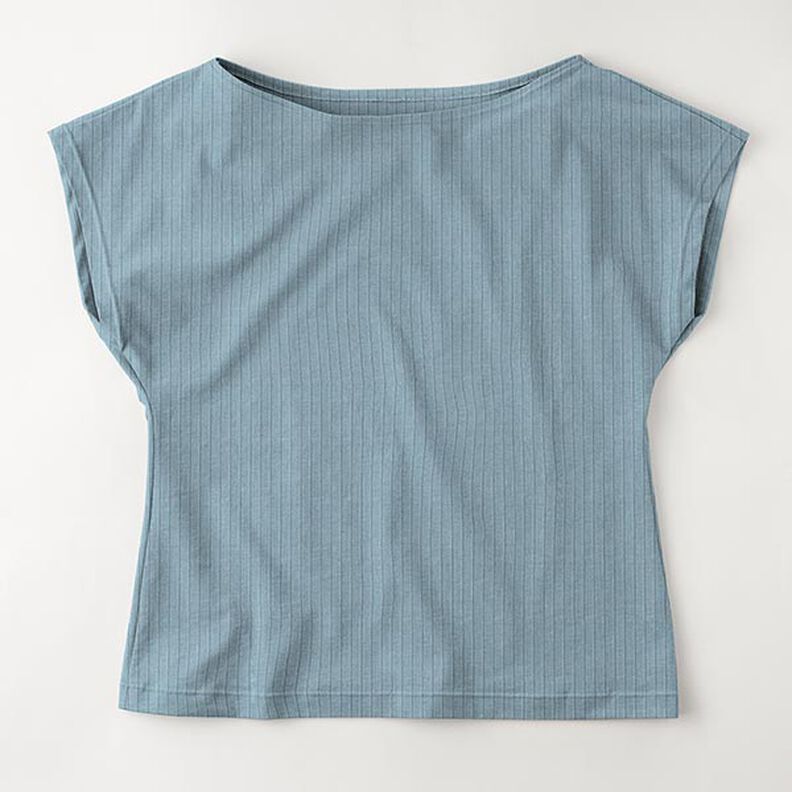 Ribjersey effen – duifblauw,  image number 7
