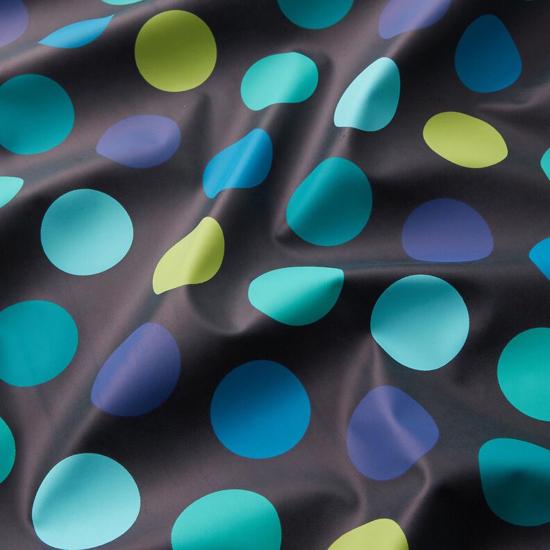 Regenjasstof Kleurrijke cirkels – nachtblauw,  image number 3