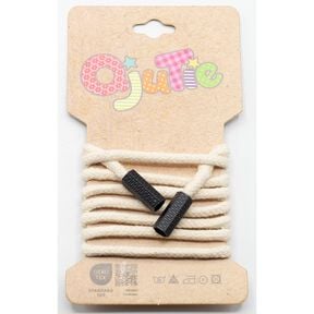 Katoenen koord incl. Koordeinde [1,15 m | Ø 5mm] – ecru, 