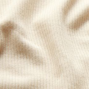 Fijn ongebleekte ribjersey – natuur, 