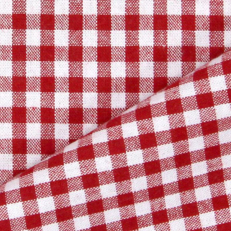 Katoenen stof Vichy ruit 0,5 cm – rood/wit,  image number 3