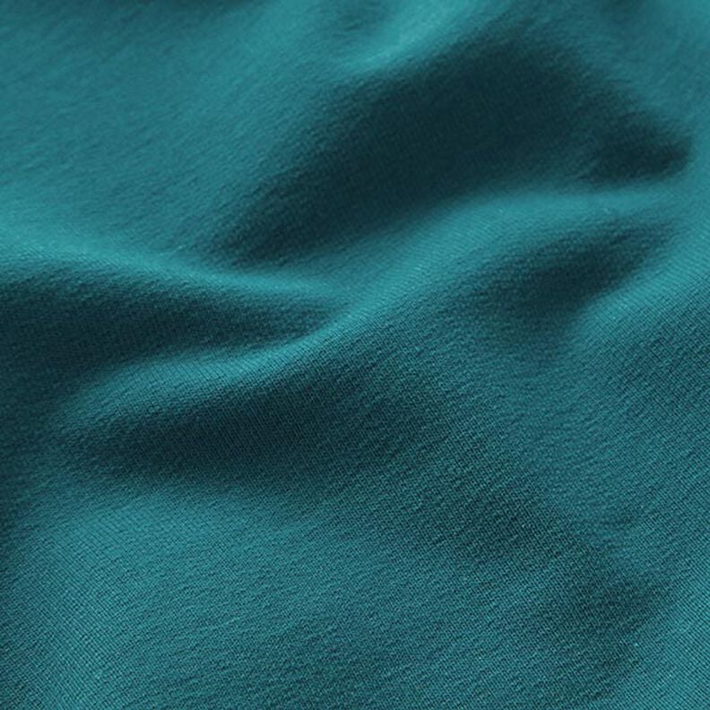 Lichte French Terry effen – petroleum,  image number 3