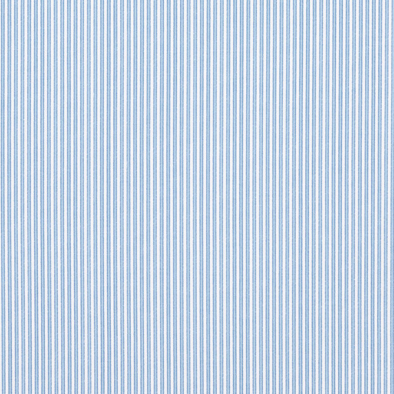 Overhemdstof stretch smalle strepen – wit/lichtblauw,  image number 1