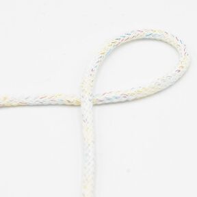 Katoenen koord Lurex [Ø 5 mm] – wit, 
