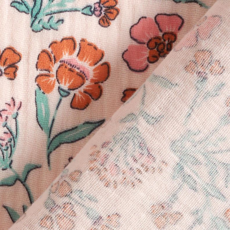 Mousseline/dubbel gehaakte stoffen Bloemenweide | Poppy Fabrics – roos,  image number 4