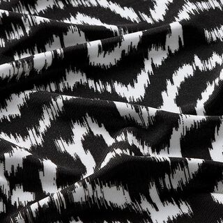 Viscosejersey zebrastrepen – zwart/wit, 
