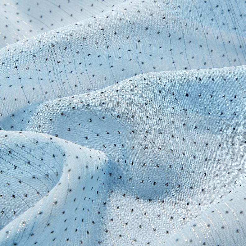 Chiffon glitterstrepen en stippen – lichtblauw,  image number 2