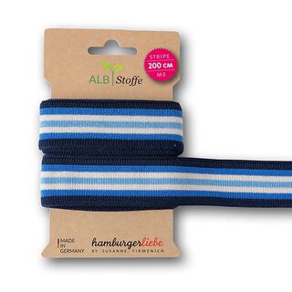 GOTS Biologische boordstof STRIPE ME COLLEGE [200 cm | 3,5 cm] | Albstoffe | Hamburger Liebe, 