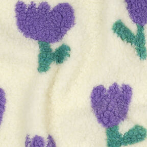 Teddy pluche tulpen | Poppy Fabrics – ivoor, 
