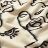 Mantelbreistof abstracte gezichten – zwart/ecru,  thumbnail number 2