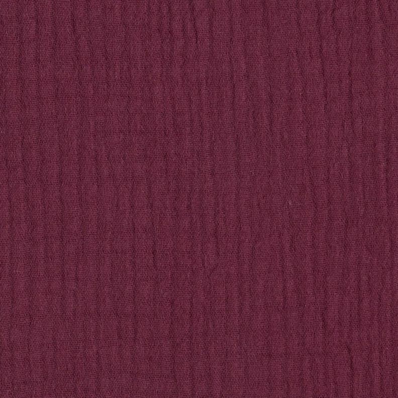 GOTS Drielaagse katoenen mousseline – merlot,  image number 1