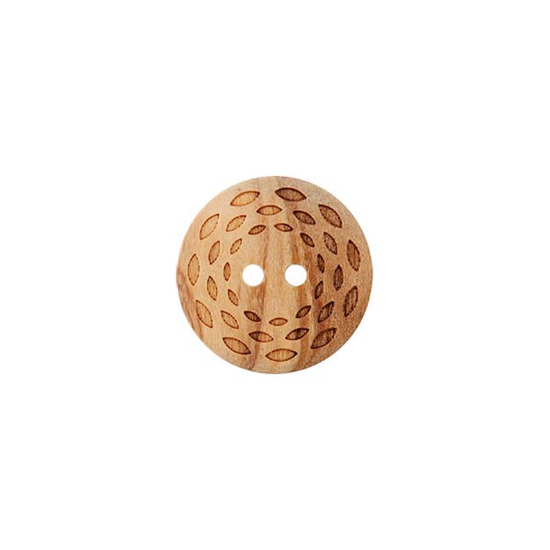 Houten knoop 2-gats – beige,  image number 1