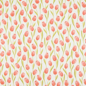 Decostof Half panama Tulpen – ivoor/kreeft, 