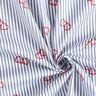 Popeline stretch Strepen en harten – wit/indigo,  thumbnail number 3