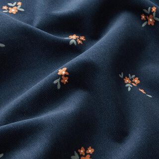Babyrib Verspreide bloempjes | by Poppy – marineblauw, 
