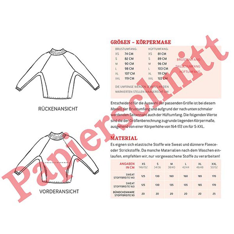 MEVROUW BETTI Sweater met vleermuismouwen, buikzak en opstaande kraag | Studio Schnittreif | XS-XXL,  image number 9