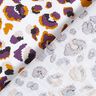 Katoenen stof Cretonne Luipaard – aubergine/wit,  thumbnail number 4