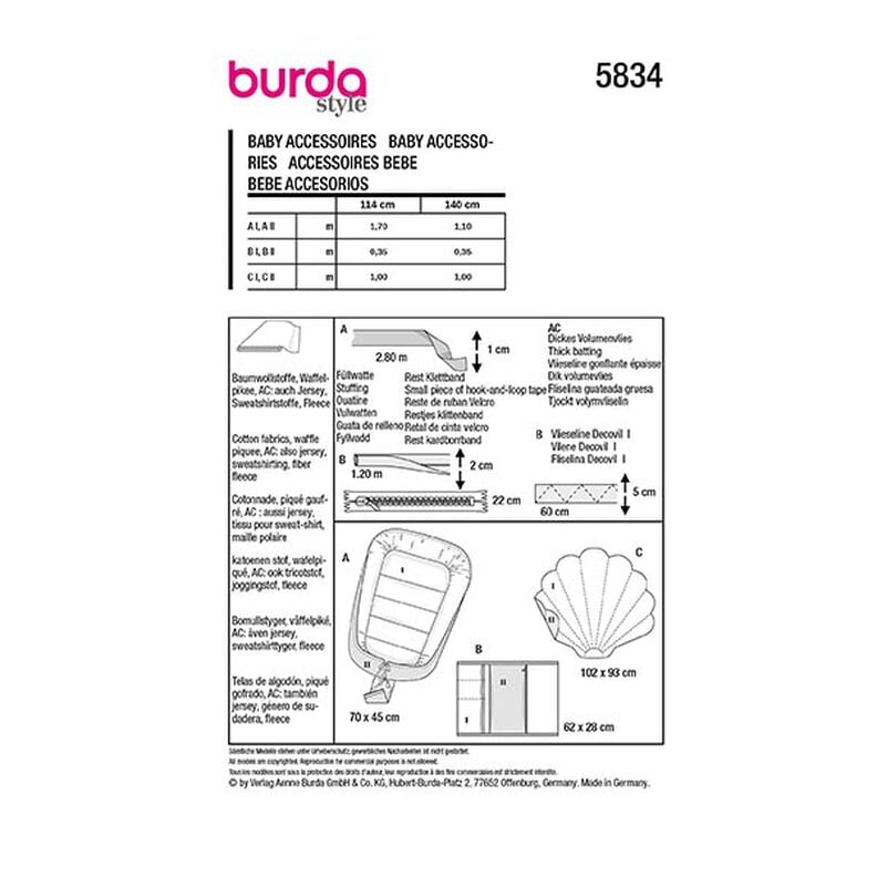 Baby-uitrusting | Burda 5834 | Onesize,  image number 9