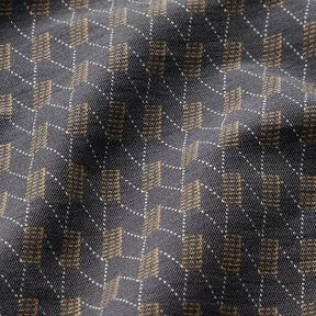 Stretch jeans abstracte ruiten – graniet, 