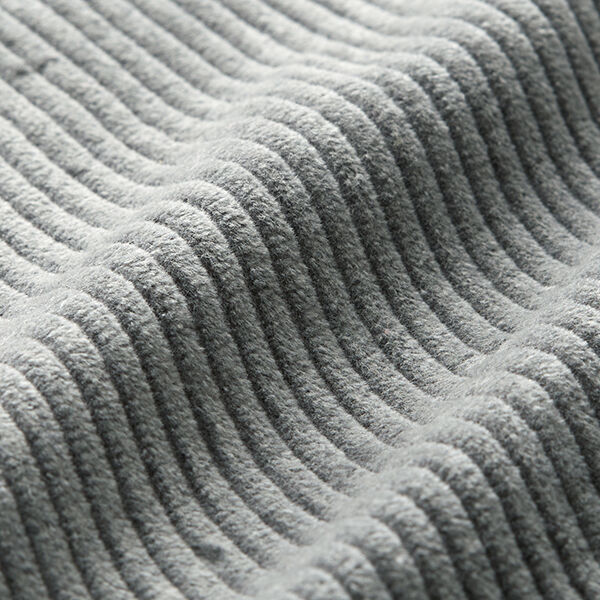Brede rib voorgewassen Effen – grijs,  image number 2
