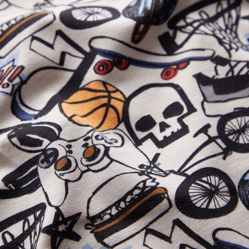Katoenjersey Cool Stuff | by Poppy licht taupe, image number 2