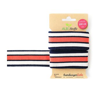 GOTS Biologische boordstof STRIPE ME COLLEGE [200 cm | 3,5 cm] | Albstoffe | Hamburger Liebe, 