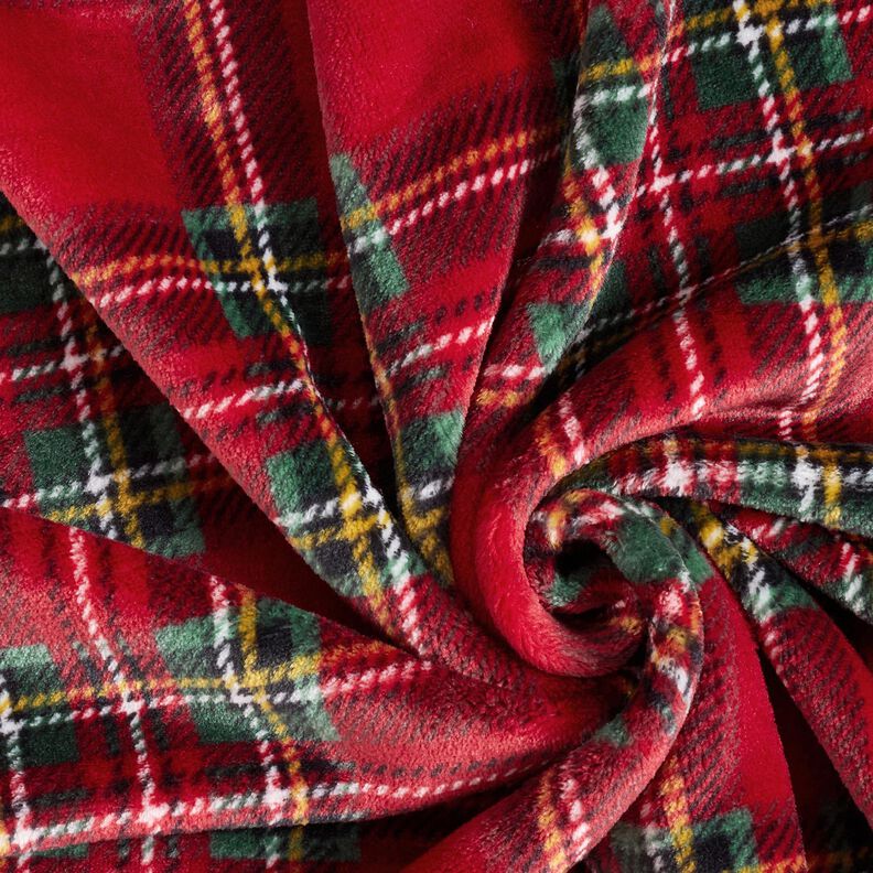 Gezellige fleece klassieke ruit – donkerrood/dennengroen, image number 3
