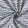 Katoenen stof Popeline elegante bogen – blauwgrijs/licht taupe,  thumbnail number 3