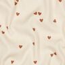 Ribjersey verspreide harten | Poppy Fabrics – lichtbeige/bruin,  thumbnail number 2
