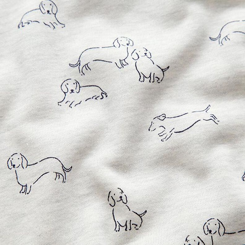 Sweatshirt geruwd Honden Mix – ecru,  image number 2