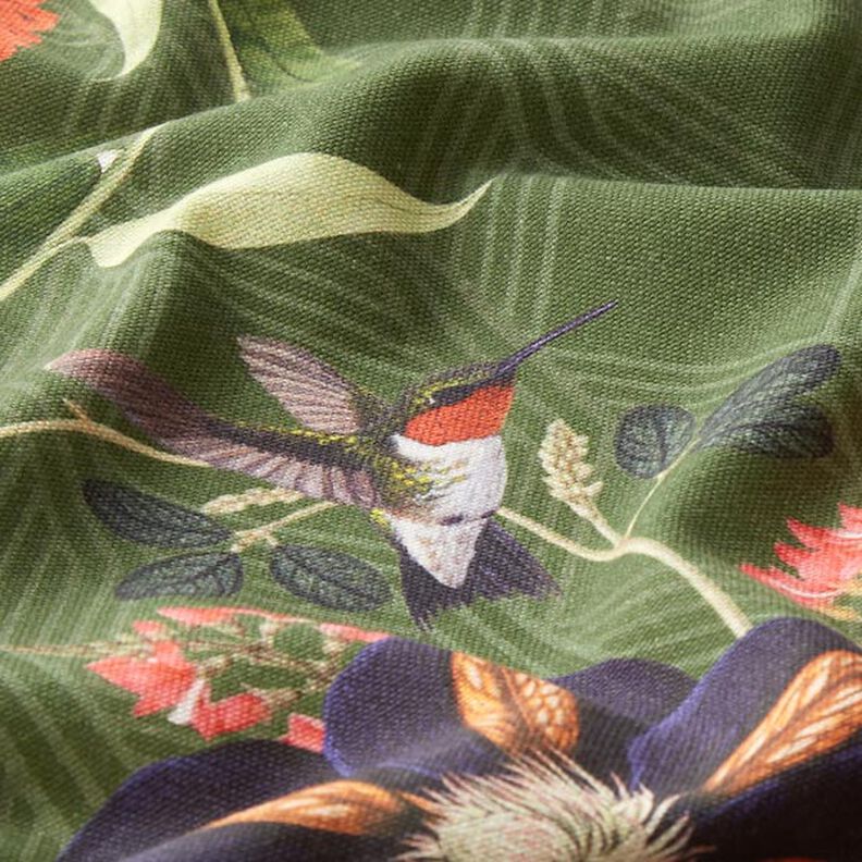 Decostof half panama Exotisch – donkergroen,  image number 2