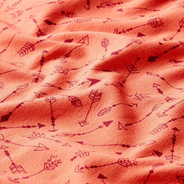 Sweatshirt geruwd Pijlen | PETIT CITRON – kreeft/roestrood, image number 2