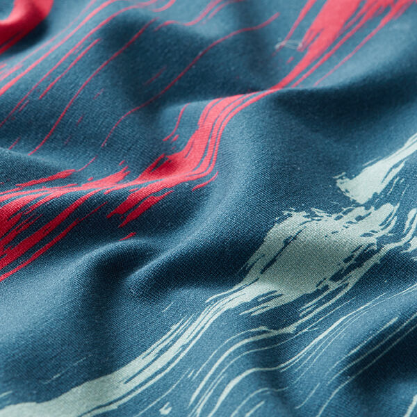 GOTS Katoenjersey Maisbaard | Tula – petroleum/intens roze, image number 2
