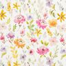 Decostof Half panama delicate bloemen – wit/pastelviolet,  thumbnail number 1
