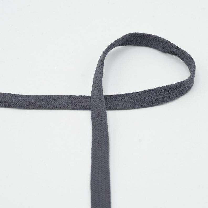 Plat snoer Capuchon Katoen [15 mm] – zwartbruin,  image number 1