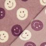 Teddy pluche Smileys | Poppy Fabrics – donker oudroze/ecru,  thumbnail number 4