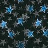 French Terry sommersweat Stervariaties | Glitzerpüppi – zwart/blauw,  thumbnail number 1