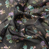 Crêpe chiffon Dobby & bloemen – zwart/lichtblauw,  thumbnail number 2