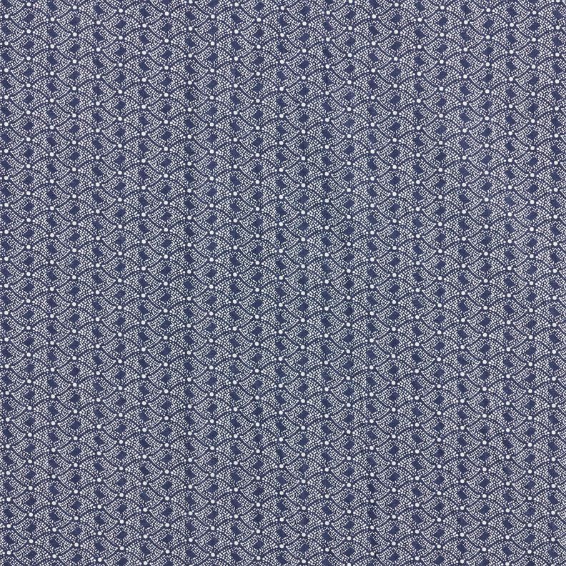 Katoenen stof abstracte diamanten – marineblauw,  image number 1