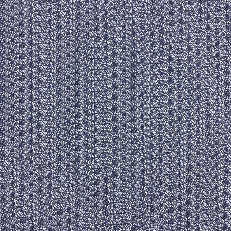 Katoenen stof abstracte diamanten – marineblauw,  image number 1