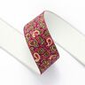 Elastiek paisley [ 3,5 cm ] – framboos/groen,  thumbnail number 2