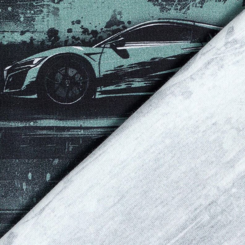 Katoenjersey Raceauto Digitaal printen – zwart/parelgrijs,  image number 4