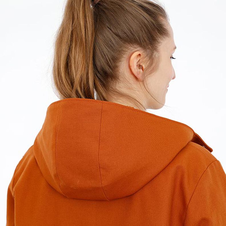 FRAU KARO - gevoerde parka met capuchon en opgestikte zakken, Studio Schnittreif | XS - XXL,  image number 4