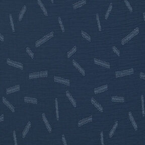 Jacquard Dobby strepen – marineblauw, 