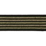 Gestreepte elastiek [ Breedte: 25 mm ] – zwart/goud,  thumbnail number 1