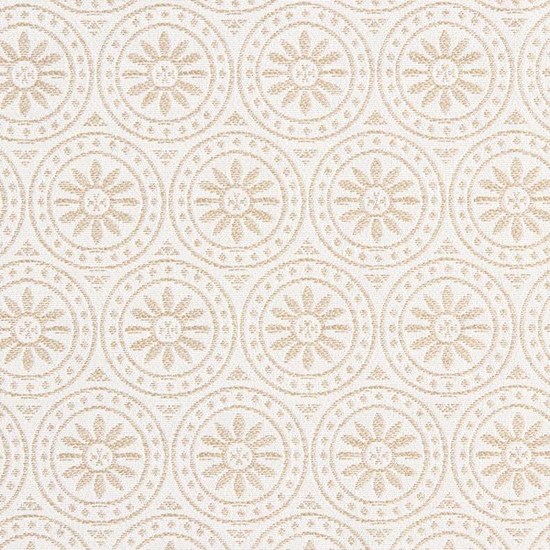 Outdoorstof Jacquard Cirkelvormige decoraties – beige/ecru,  image number 1