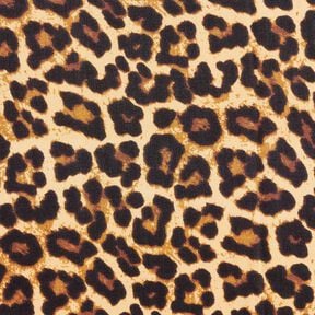 Viscosestof Luipaard – beige/zwart, 